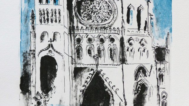 Amiens 3/4, 2011/12, Lithografie zweifarbig, 53 x 39 cm Blatt